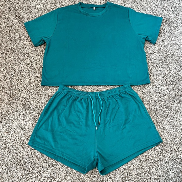 Other - Teal T-Shirt and Shorts Set